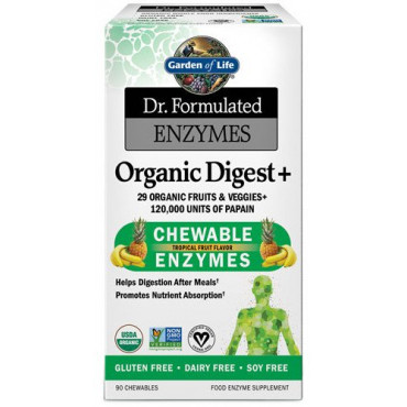 Dr. Formulated Organic Digest+, Tropical Fruit - 90 chewables