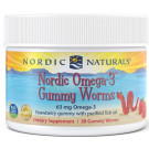 Nordic Omega-3 Gummy Worms, 63mg Strawberry - 30 gummy worms