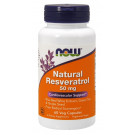 Natural Resveratrol with Red Wine Extract, Green Tea & Grape Seed, 50mg - 60 vcaps
